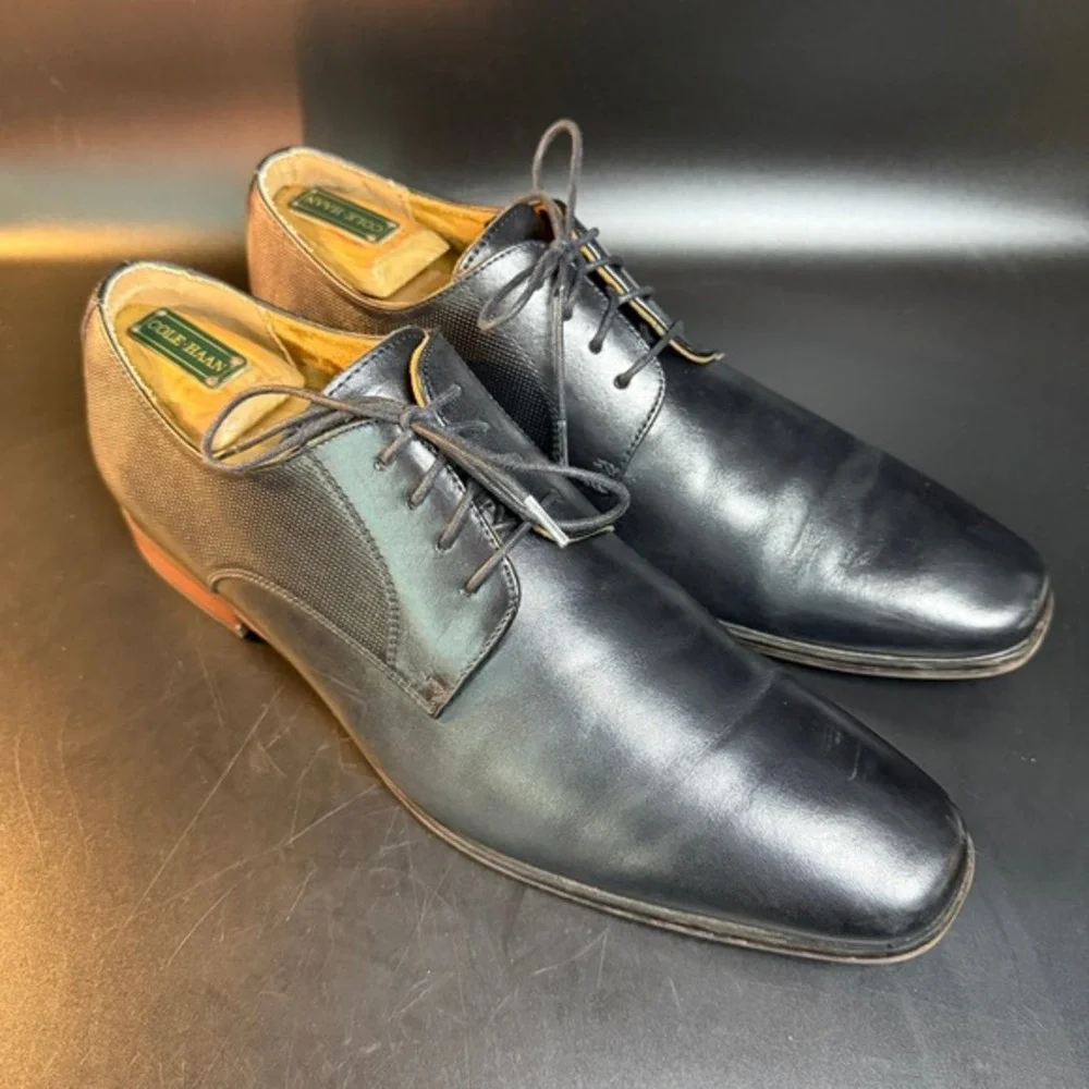 Florsheim Midtown 14161-001 Black Leather Plain Toe Oxford Mens 10.5 D